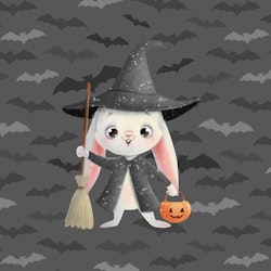 Joggingtyg Halloweenkanin (40 x 50 cm)