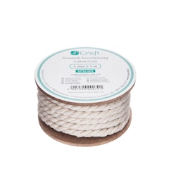 Makramégarn 4 mm - ljusbeige (5 m)