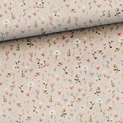 Bambuväv Ängsblom beige