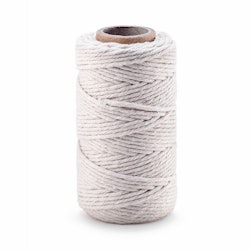 Makramégarn 2 mm - naturvit (50 m)