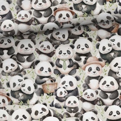 Bomullsjersey Pandafamiljen