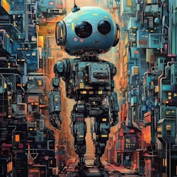 Joggingtyg Robot (55 x 75 cm)
