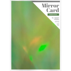 Mirror card A4 - Iridescent - Seafoam Green (5 st)