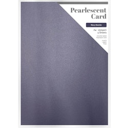 Pearlescent card A4 - Navy Dazzle (5 st)