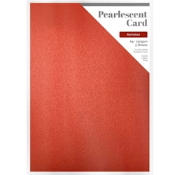 Pearlescent card A4 - Red Velvet (5 st)