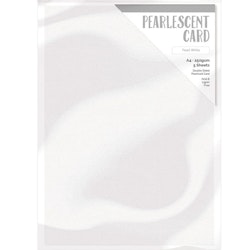 Pearlescent card A4 - Pearl White (5 st)