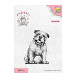 Clear stamp - Hund med boll