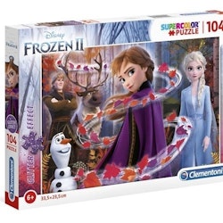 Pussel med glitter 104 Bitar - Frost Frozen II