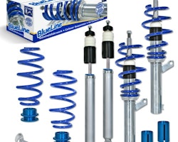 BlueLine Coilover Kit suitable for Audi A3 (8P) 1.4TFSi, 1.6, 1.8TFSi, 2.0, 2.0T / DSG and 1.9TDi, except vehicles with four-wheel drive