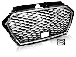 Audi A3 8V Frontgrill RS-Look Honeycomb Sort / Krom 17- PDC
