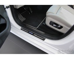 Mirror Black Inox door sill protectors suitable for BMW X7 G07 2019- 'Hybrid' - 4-pieces