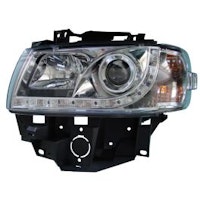 Set Headlights in DRL-Look suitable for Volkswagen Transporter T4 'GP' 1996-2003 - Chrome