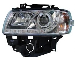 Set Headlights in DRL-Look suitable for Volkswagen Transporter T4 'GP' 1996-2003 - Chrome