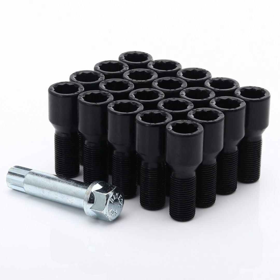 BLACK star bolts 12x1,5 + Key -set