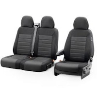 Original Design Textile seat covers 2+1 suitable for Ford Transit Custom 2012- (with arm rest in bench)