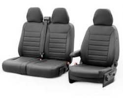 New York Design Artificial leather seat covers 2+1 suitable for Ford Transit Custom 2012- (with arm rest in bench)