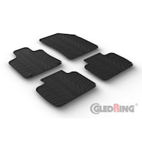 Rubber car mats set suitable for Peugeot 508 II 2019- (T profile 4-pieces + mounting clips)
