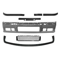Bumper incl. Foglights clear and rear skirt suitable for E36 Limo Coupe Cabrio not fit for M3 Model