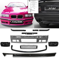 Bumper incl. Foglights smoke and rear skirt suitable for E36 Limo Coupe Cabrio not fit for M3 Model