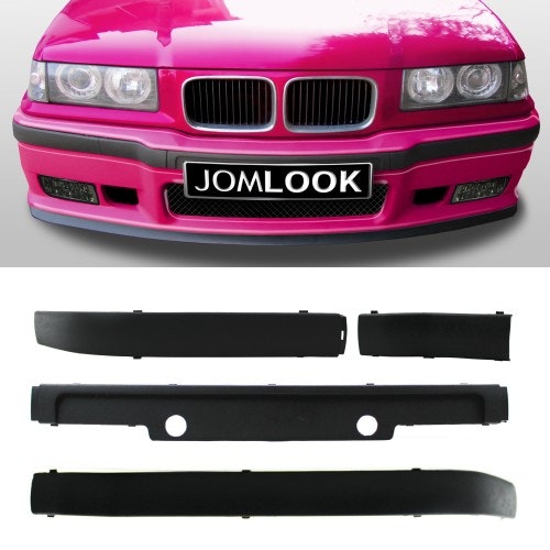 For BMW 3 Series E36 M3 Front Bumper Moldings Panels Trims Impact Rubber Strips suitable for BMW E36, 3 Series, Sedan/ Touring with M3 / M-Packet Frontbumper