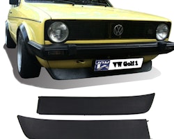 Front spoiler lip suitable for VW Golf 1 type: 17 Bj. 1974-1983VW Golf 1 Cabrio type: 155 Bj. bis -12/1989 (not for Karmann Cabrio!) VW Jetta 1 type: 16 Bj. bis -02/1994VW Caddy 1 type: 14 Bj: bis -07