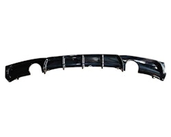 Rear diffuser BMW F30 F31 2011-2019, black gloss, single pipe, twin outlet suitable for BMW 3 Series, F30/F31 year 2011-2019