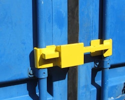 Container Lorry Trailer Lock, High Security Hardened Steel Door Lock with Security Graded Padlock and 4 Keys color yellow