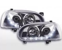 Daylight headlight LED daytime running lights VW Golf 3 91-97 chrome