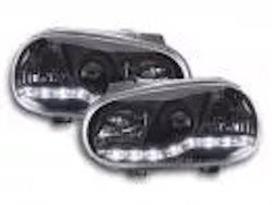 Daylight headlight LED DRL look VW Golf 4 type 1J 98-03 black