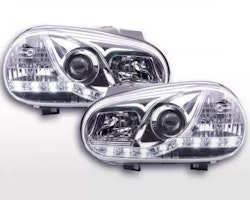 Daylight headlight LED daytime running lights VW Golf 4 97-03 chrome for right-hand drive vehicles