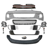 Front bumper in sports design with grill and fog lights suitable for VW Golf 6