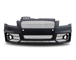 Front bumper in sports design incl. honeycomb grille