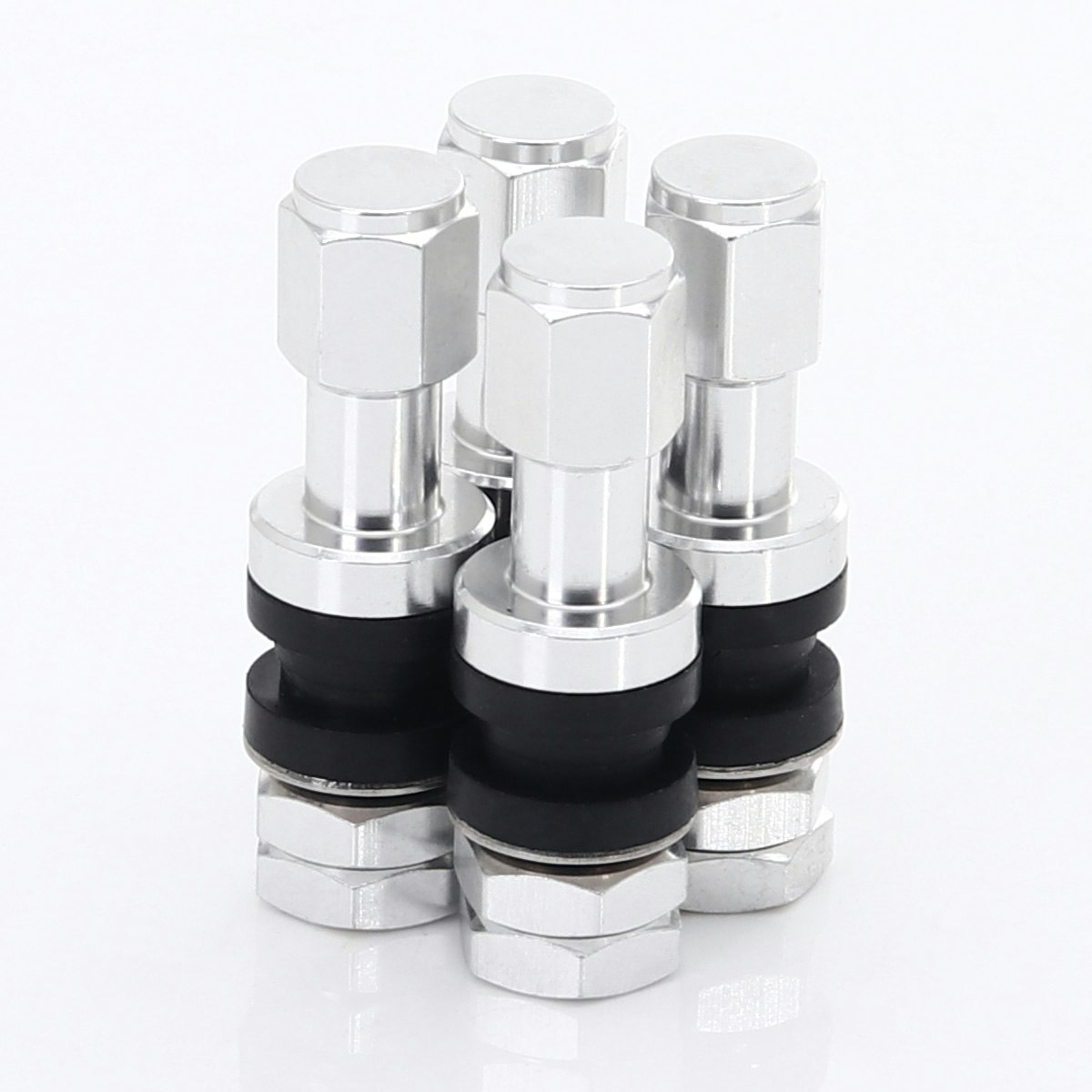 SET OF ALUMINUM AIR VALVES JR V2 - SILVER.