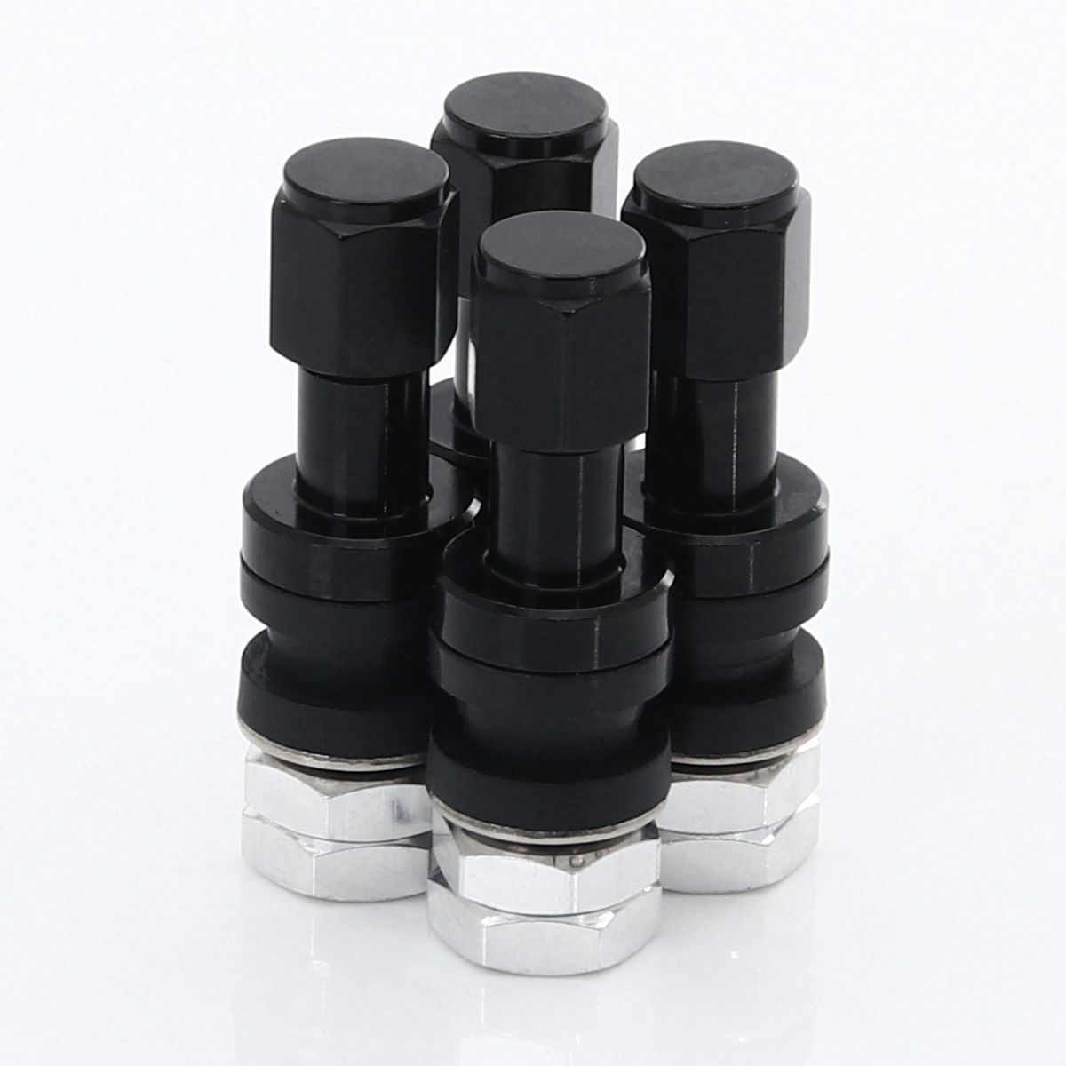 SET OF ALUMINUM AIR VALVES JR V2 - BLACK