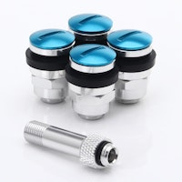 SET OF FLAT ALUMINUM AIR VALVES JR V1 - BLUE