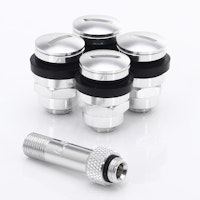 SET OF FLAT ALUMINUM AIR VALVES JR V1 - SILVER.