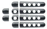 Octavia II - dørhåndtaksdeksel 10 stk. sett - hulldesign - CARBON