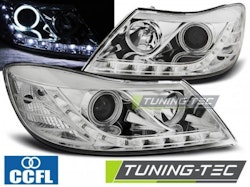 HEADLIGHTS DAYLIGHT CHROME fits SKODA OCTAVIA 09-12