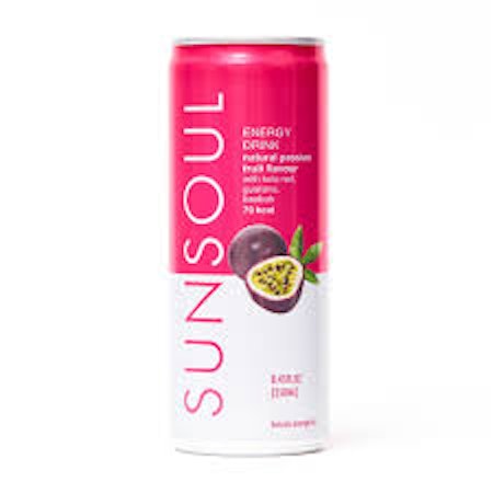 1 x Passion Fruit & Lychee Natural Energy Drink 250ml - sukker