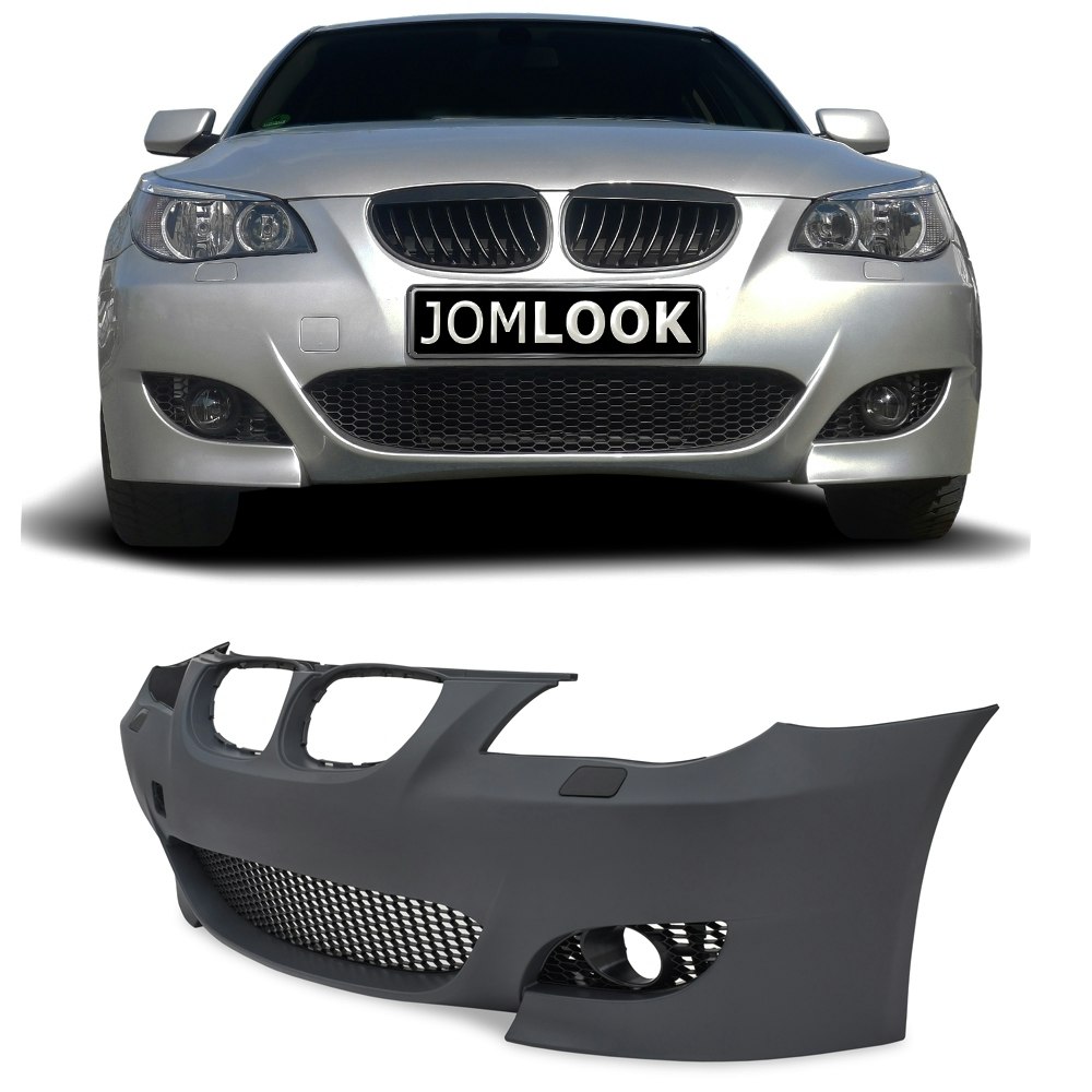 Front bumper in sports design suitable for BMW 5er E60 Limousine year 07.2003 - 09.2010 and E61 Touring year 06.2004 - 03.2007