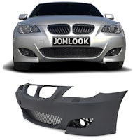 Front bumper in sports design suitable for BMW 5er E60 Limousine year 07.2003 - 09.2010 and E61 Touring year 06.2004 - 03.2007