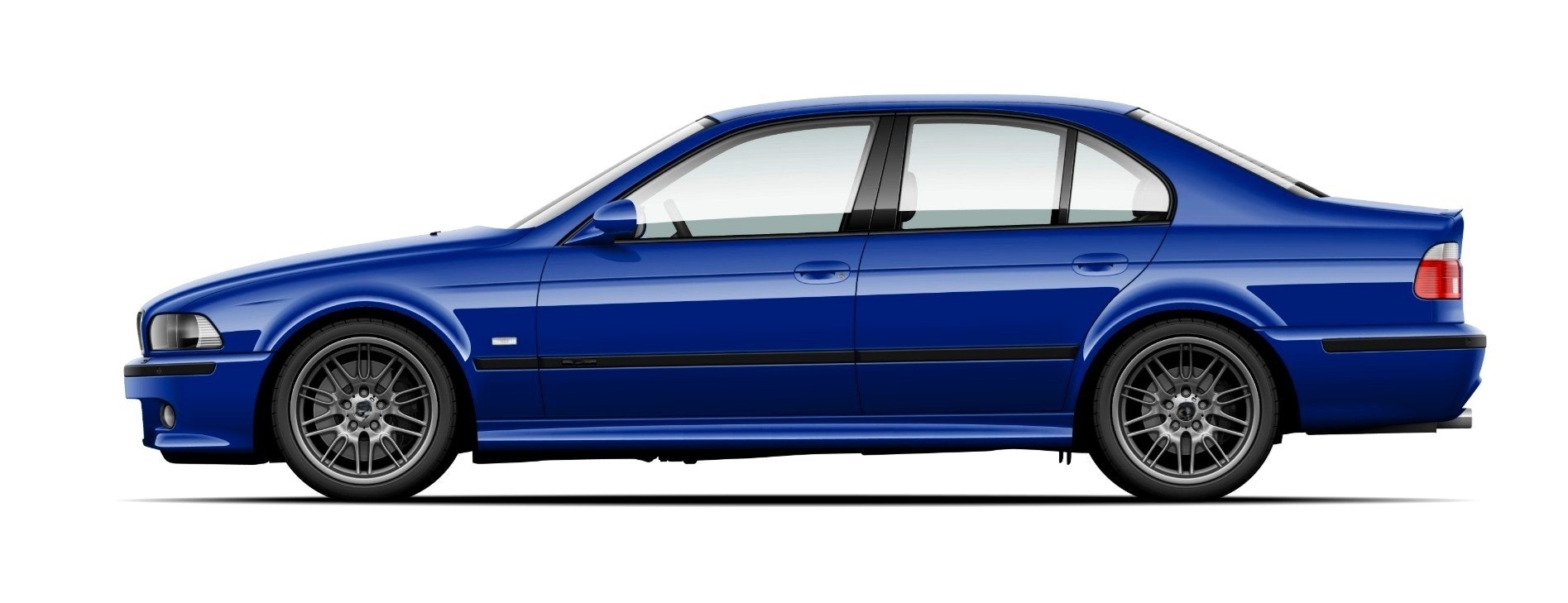 Side door molding trims suitable for BMW E39 sedan, 1995-2003