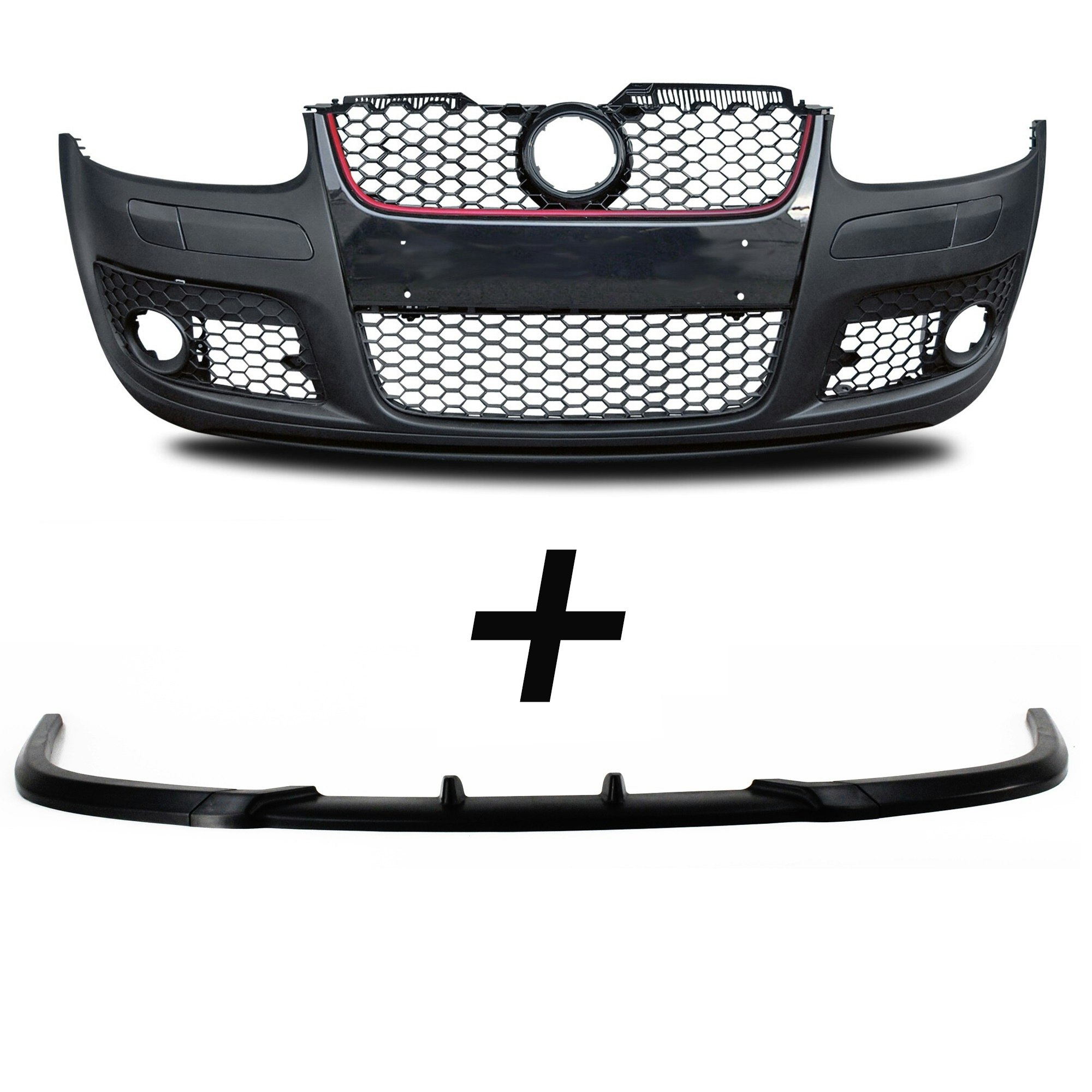 Front bumper in sports design with honeycomb grill suitable for VW Golf 5