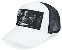 Mob Boss Velvet White/Black A-frame Trucker Calza Pennello