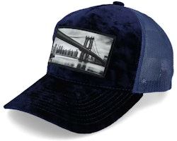 Bridge Navy Velvet Trucker Calza Pennello