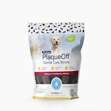 ProDen PlaqueOff® Dental Care Bones – Kalkon- och Tranbärssmak
