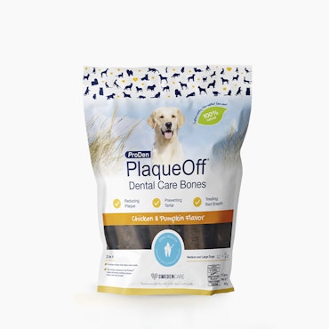 ProDen PlaqueOff® Dental Care Bones – Kyckling- och Pumpasmak