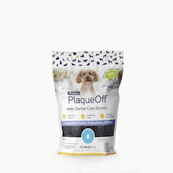 ProDen PlaqueOff® Mini Dental Care Bones – Grönsaks- och Blåbärssmak 340g