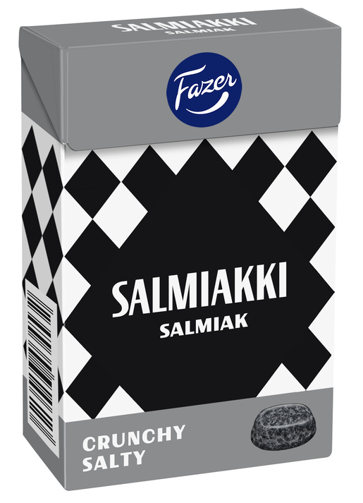 Fazer - Salmiakki Crunchy Salty lakritsdragé 70g UTGÅNGET DATUM 13/8