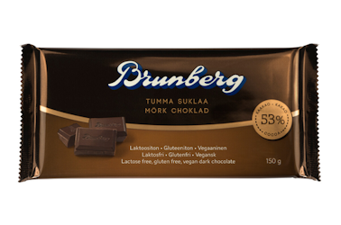 Brunberg - Laktosfri mörk choklad 150g KORT DATUM 6/3